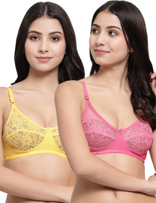 METRONAUT DiamondMT Women Bralette Non Padded Bra(Pink, Yellow)