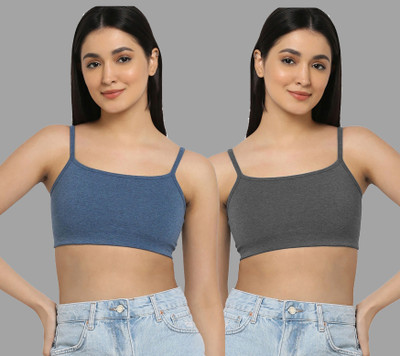 PIBU A_Nora Bra Women Minimizer Lightly Padded Bra(Blue, Grey)