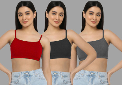 PIBU A_Nora Bra Women Minimizer Lightly Padded Bra(Red, Black, Grey)