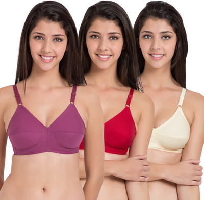 SOUMINIE by Belle Lingeries Souminie U-Back 100% Cotton Non-Padded Minimizer Full Coverage Bra Women Full Coverage Non Padded Bra(Multicolor)