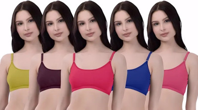 VS Beauti 057 Women Full Coverage Lightly Padded Bra(Light Green, Brown, Pink, Blue, Pink)