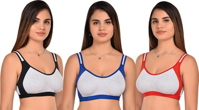Zivosis Women Sports Non Padded Bra(Multicolor)