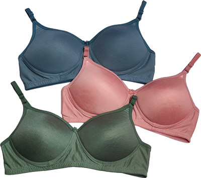 RADIANT ANGELS Women T-Shirt Lightly Padded Bra(Multicolor)