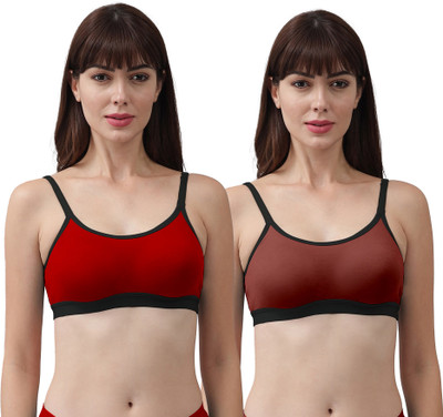 samvar Pnora Bra Women Minimizer Non Padded Bra(Red, Maroon)