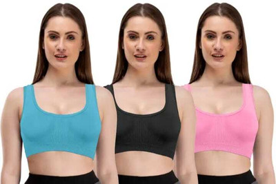 Mukoo Women Sports Non Padded Bra(Multicolor)