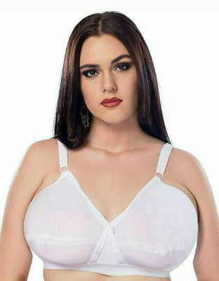 JD LINGERIE JD LINGERIE J.D. LINGERIE Big Size Bra 30-50 Women Full Coverage Non Padded Bra Women Full Coverage Non Padded Bra(White)