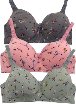 AGE18 Women Full Coverage Lightly Padded Bra(Multicolor)
