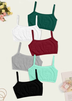 Adgaon DARK.GREN,W,MAROON,G,GREEN,B-P06(16-17) Girls Everyday Non Padded Bra(Multicolor)