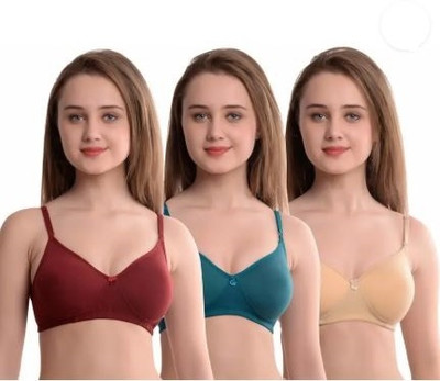 DIVORA Women Everyday Non Padded Bra(Multicolor)