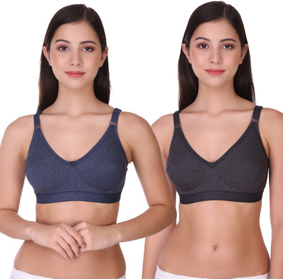 POOJA RAGENEE Women Full Coverage Non Padded Bra(Dark Blue)