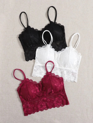 Kamini Women Full Coverage Lightly Padded Bra(Black, White, Maroon)