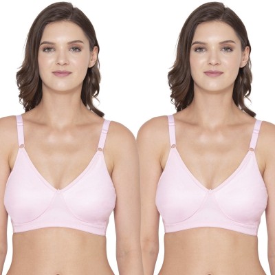 SOUMINIE Souminie Women's Cotton Seamless Bra- Everyday Fit Pack of 2 Women Everyday Non Padded Bra(Pink)