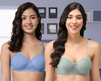 aamarsh D-Demi Bra Women Minimizer Lightly Padded Bra(Light Blue, Green)