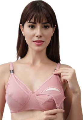 YVLORA BRA NEW ENGLISH MOTHER Women Maternity/Nursing Non Padded Bra(Pink)