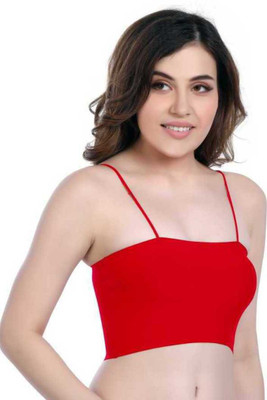 VISARGFASHION Cami bralette bra Women Cami Bra Lightly Padded Bra(Red)