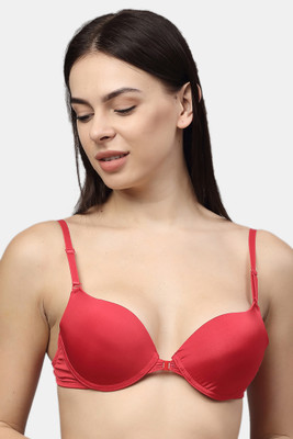 PrivateLifes PrivateLifes Women Lightly Padded Front Open Push-Up Bra Women Push-up Lightly Padded Bra(Red)