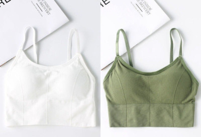 MAHEK CREATIVE Women T-Shirt Lightly Padded Bra(White, Green)