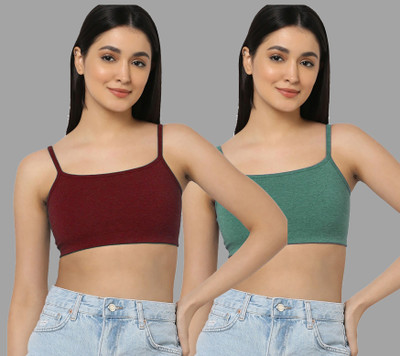 Cup's-In A_Nora Bra Women Minimizer Lightly Padded Bra(Maroon, Green)