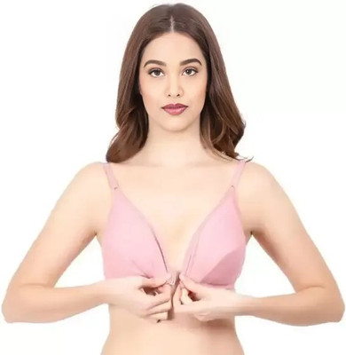 HouseOfCommon Front Open Bra for Women, Girls, and Ladies Women Maternity/Nursing Non Padded Bra(Multicolor)