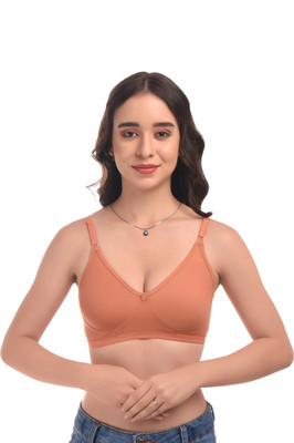 Viral Girl NA Women T-Shirt Non Padded Bra(Brown)