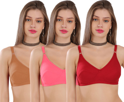 STROWBERRY Full Coverage Combo pack Women Push-up Non Padded Bra(Multicolor)