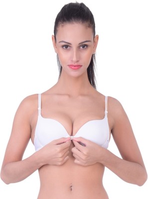 PrivateLifes Perfect Women Push-up Heavily Padded Bra(White)