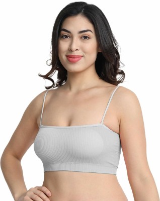 Vinbila Women Cami Bra Lightly Padded Bra(Grey)