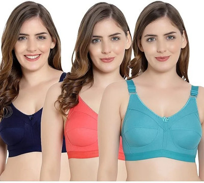 ROVERSOLE Women T-Shirt Non Padded Bra(Multicolor)