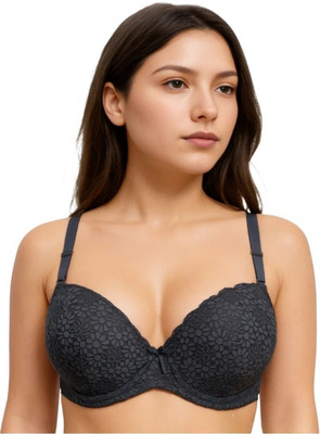 ladoenterprises Zona Women Full Coverage Lightly Padded Bra(Grey)