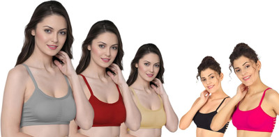 pikka Women Padded fully stretchable High Coverage Bra Women Full Coverage Lightly Padded Bra(Multicolor)
