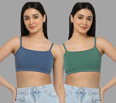 Beach Curve A_Nora Bra Women Minimizer Lightly Padded Bra(Blue, Green)