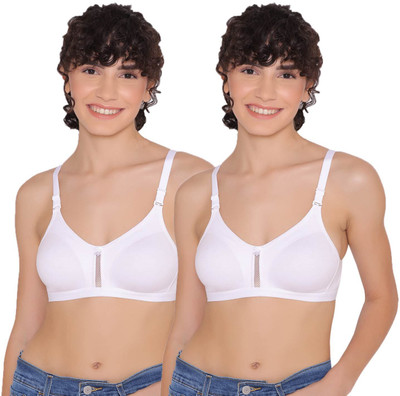 INKURV VEGAS Women T-Shirt Non Padded Bra(White)