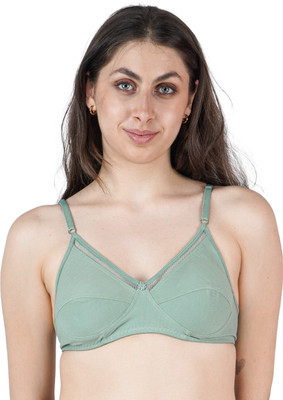 KETKAR Non-Padded Wire Free Full Cup T-Shirt Bra Everyday Bra with Adjustable Straps Women T-Shirt Non Padded Bra(Green)