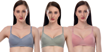 MOSSMOOR Women Everyday Lightly Padded Bra(Multicolor)