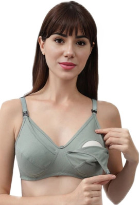 YVLORA BRA E-MOTHER Women Maternity/Nursing Non Padded Bra(Green)