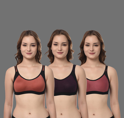 ASHMIRAS sports bra for women Women Sports Non Padded Bra(Multicolor)