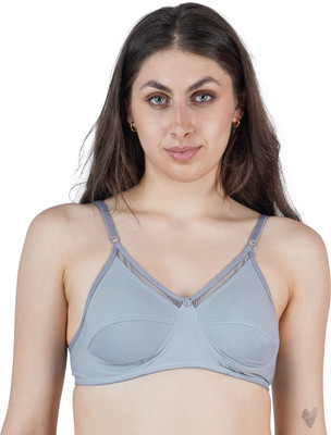 KETKAR Non-Padded Wire Free Full Cup T-Shirt Bra Everyday Bra with Adjustable Straps Women T-Shirt Non Padded Bra(Grey)