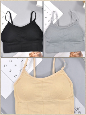 FASHOKART Unique Design Women Full Coverage Lightly Padded Bra(Black, Grey, Beige)