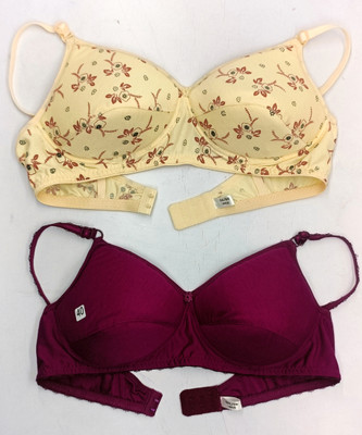 V Fashionic Enterprises FANCY MULTI-DAILY PADDED BRA (PACK OF 2 PCS.) Women Full Coverage Heavily Padded Bra(Multicolor)