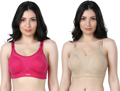 Ladyland Women Everyday Non Padded Bra(Maroon, Beige)