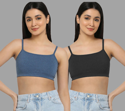 PIBU A_Nora Bra Women Minimizer Lightly Padded Bra(Blue, Black)