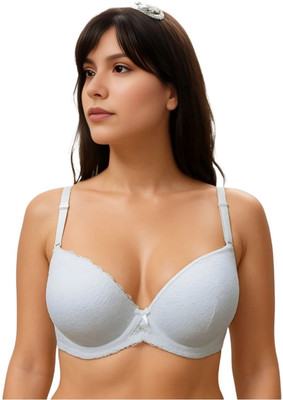 ladoenterprises Zona Women Full Coverage Lightly Padded Bra(White)