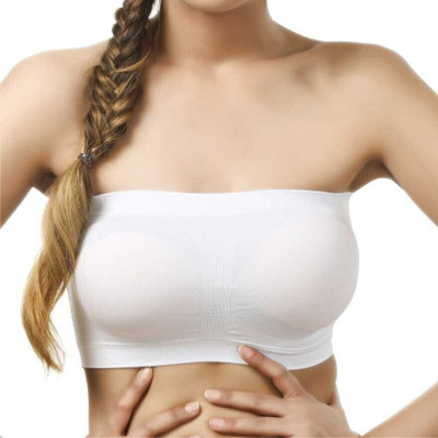 BRATON Women Bandeau/Tube Lightly Padded Bra(White)