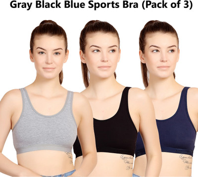 STOGBULL Sports Bra combo pack for Gym Yoga Exercise Running Workout regular daily use Women Sports Non Padded Bra(Multicolor)