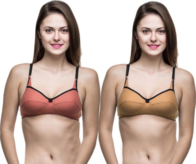 DreamBe 5Star Women Everyday Non Padded Bra(Red, Brown)