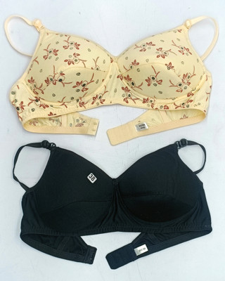 V Fashionic Enterprises FANCY MULTI-DAILY PADDED BRA (PACK OF 2 PCS.) Women Full Coverage Heavily Padded Bra(Multicolor)