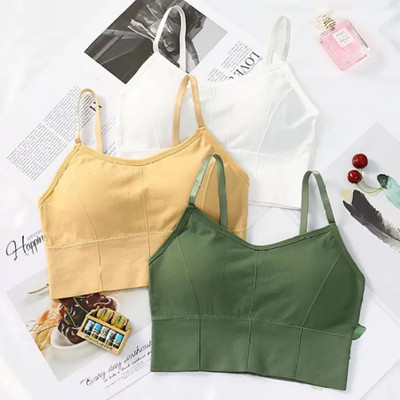 MAHEK CREATIVE Women T-Shirt Lightly Padded Bra(White, Beige, Green)