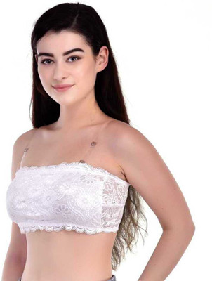 BRATON Women Bandeau/Tube Lightly Padded Bra(White)