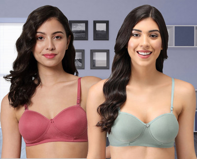 aamarsh D-Demi Bra Women Minimizer Lightly Padded Bra(Red, Green)