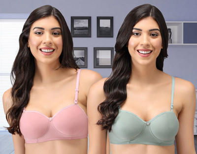 aamarsh D-Demi Bra Women Minimizer Lightly Padded Bra(Pink, Green)